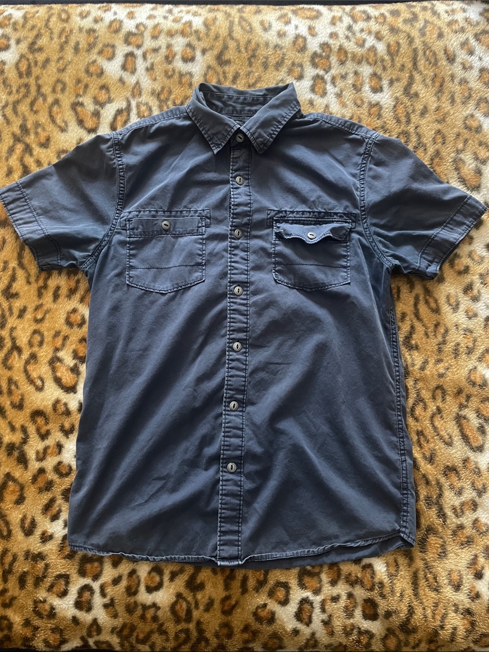 Converse Navy Short-Sleeve Button-Down Shirt